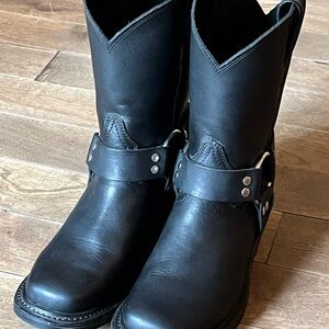 Women Black Leather boots Boulet model 8299